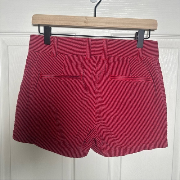 J. CREW Women’s Size 0 Dark Pink and Navy Stripe Seersucker Shorts 100% Cotton - Picture 6 of 9